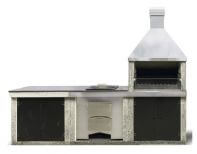 Модульная бетонная кухня - Жаровня + печь под казан + стол